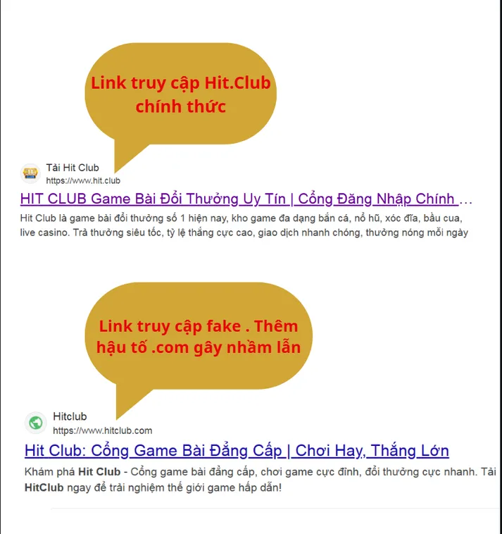 Bí Quyết Vàng Để Biết Đâu Là Website HitClub Chính Hãng 2 Logo thật của Hit.Club dễ nhận diện, còn logo giả Hit.Club thường nhìn amateur và không đồng bộ.